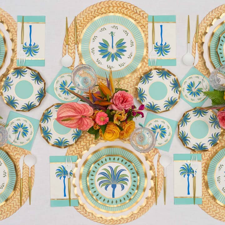 Sophistiplate - Wholesale Disposable Plate - Preppy Palm Dinner Plates/8pk