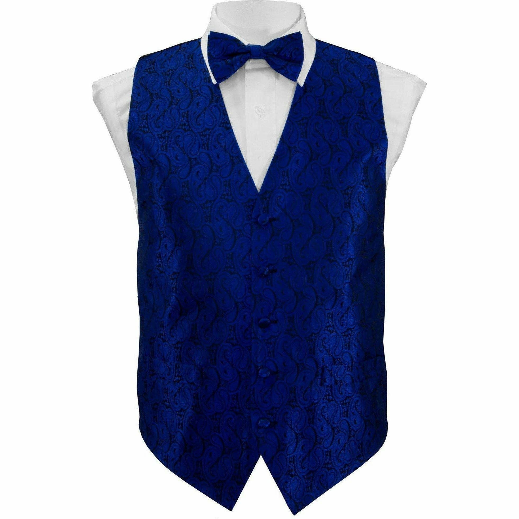 Dubal Brothers – wholesale Kostymväst - Herr – Vittorio Farina Paisley Västset (svart rygg) Var. 01 (svart-plommon) av Classy Manschettknappar8