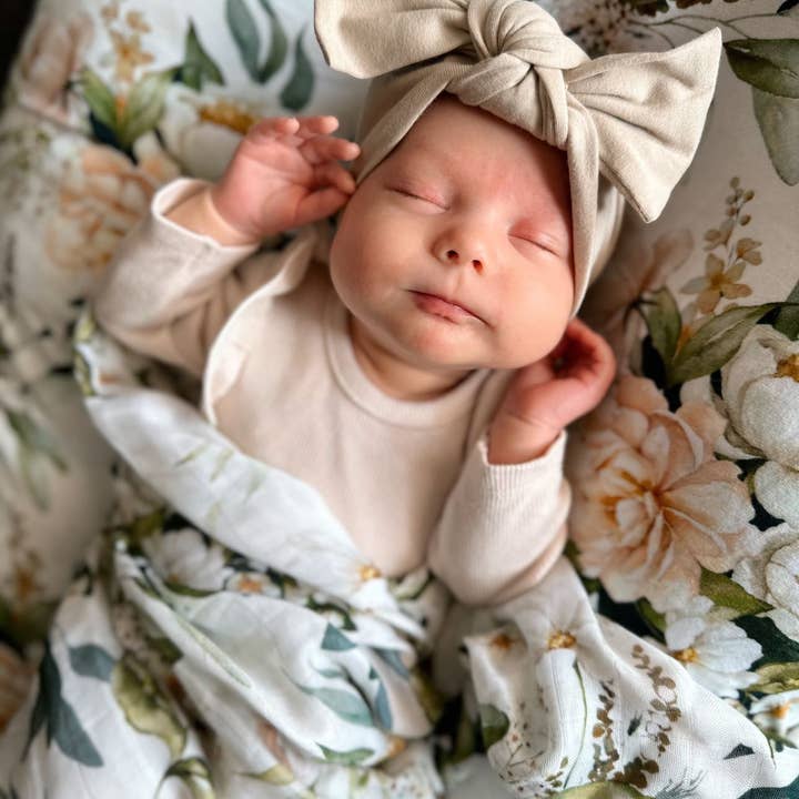 Mini & Me - Wholesale Swaddle Set - Baby - Mini & Me Organic Jersey Baby Wrap Set Ivy - Clearance