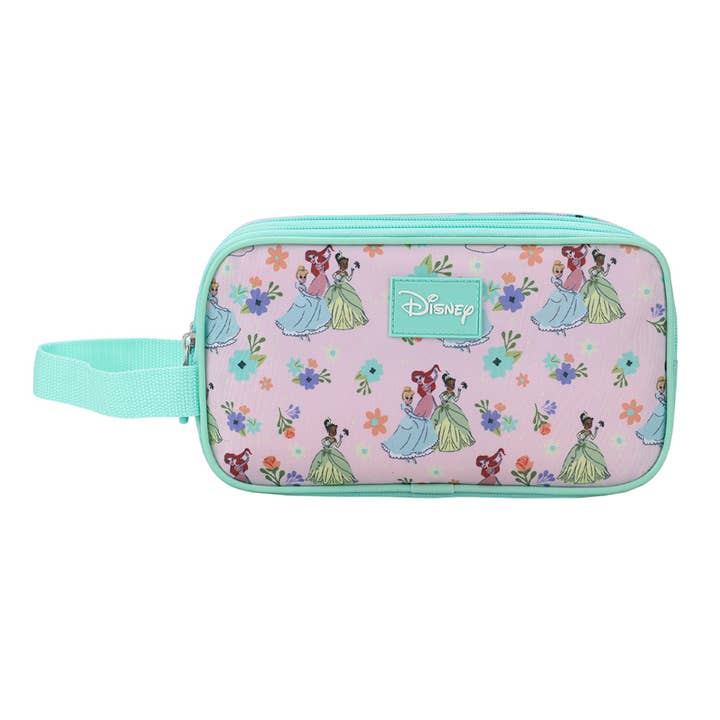 Bioworld Merchandising - Wholesale Pencil Case/Pouch - Disney Princesses Dual-Compartment Utility Case With Webbing Pull Handle