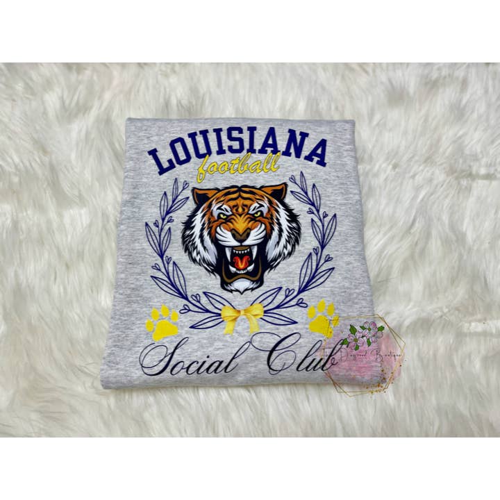 Louisiana Football Tigers Sweatshirt for wholesale by Dogwood Designs