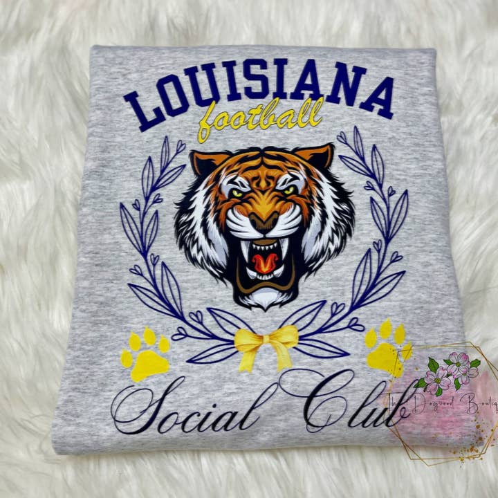 Louisiana Football Tigers Sweatshirt for wholesale by Dogwood Designs