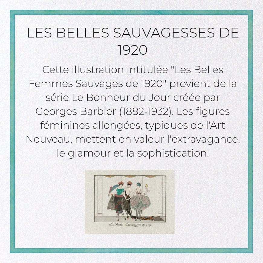 Ezen Trade - Wholesale Everyday Greeting Card - LES BELLES SAUVAGESSES DE 1920: Vintage Greeting Card3