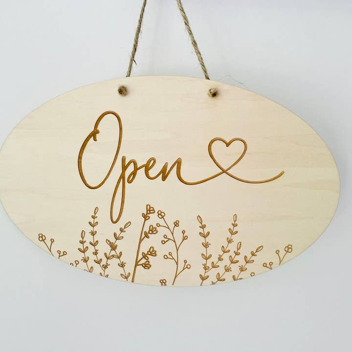 Timber Tinkers - Wholesale Sign - Open & Closed Floral Sign1