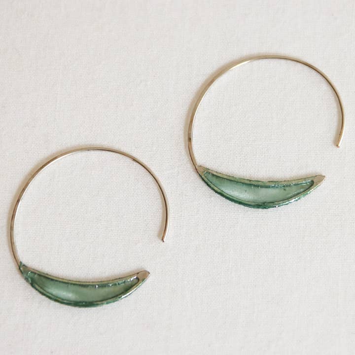 Paper Bridge Hoops, sterling zilver, klein voor wholesale door Verso