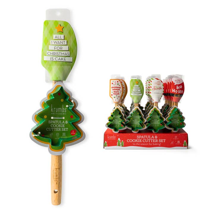 Krumbs Kitchen Christmas Spatula Cookie Cutter Set and other Purchase Wholesale plastic christmas tree cookie cutter. Free Returns & Net 60 Terms on Faire trending on Faire.