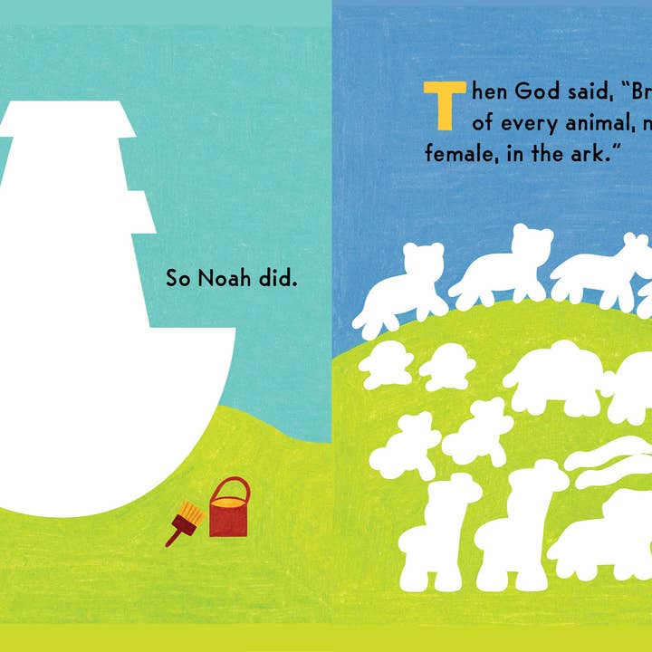 Bushel & Peck Books - Vendita all'ingrosso Libro per neonati e bambini (0-2) - Libri da Bagno della Bibbia: L'Arca di Noè: Un Libro da Bagno che Cambia Colore2