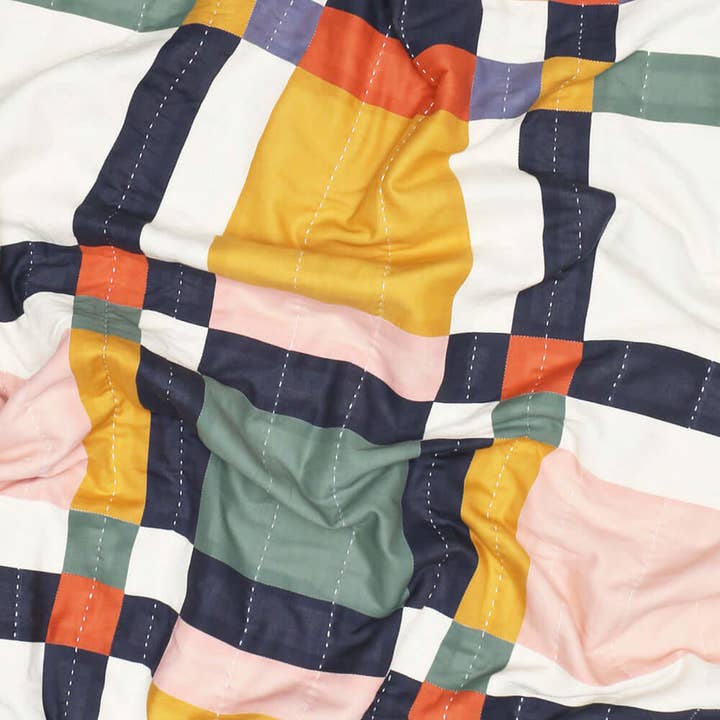 Anchal - Wholesale Quilt - Kids & Baby - Patchwork Plaid Baby Quilt4