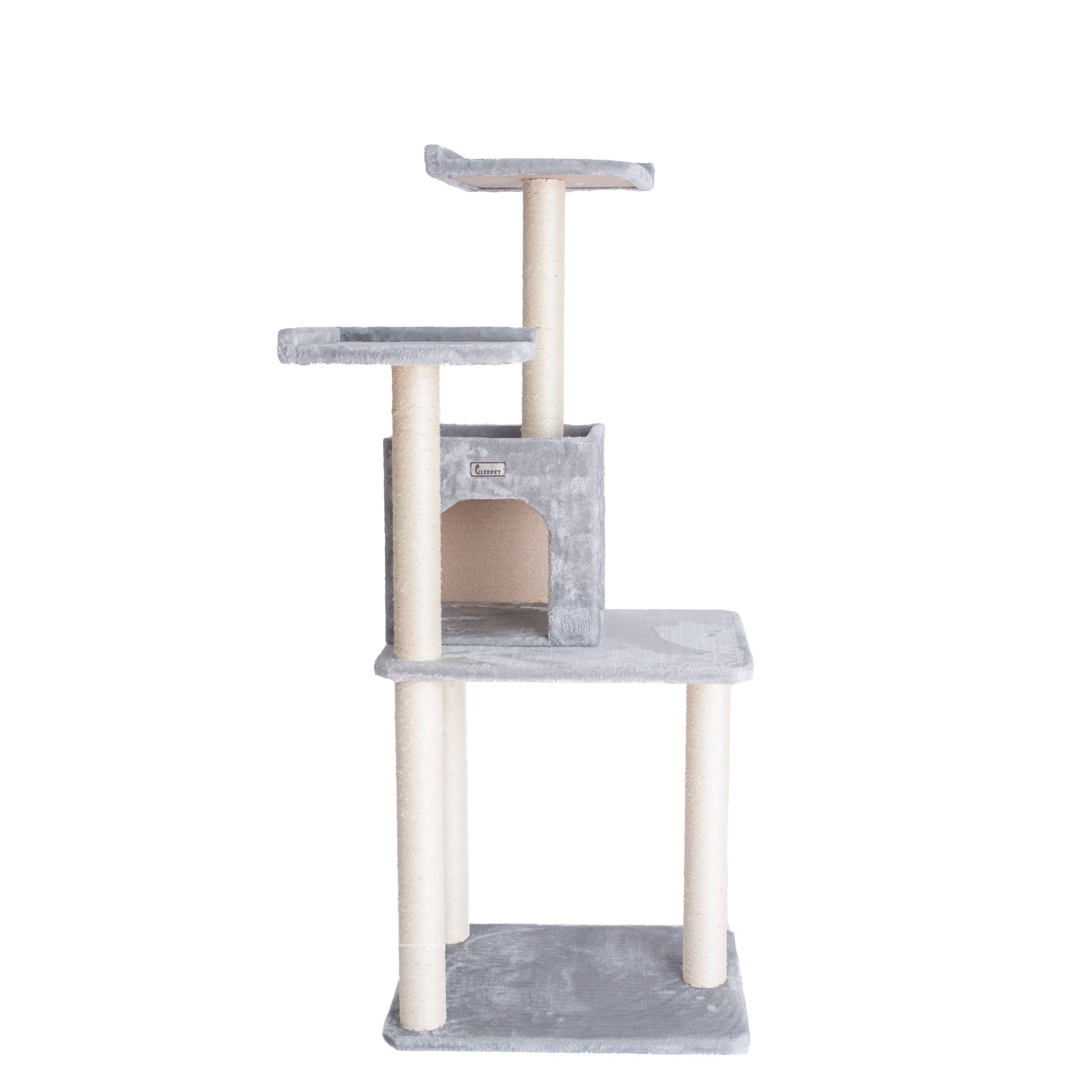 Armarkat - Wholesale Pet Scratcher - Cat - GleePet 57-Inch Cat Tree Two-Door Real Wood Condo Gray4