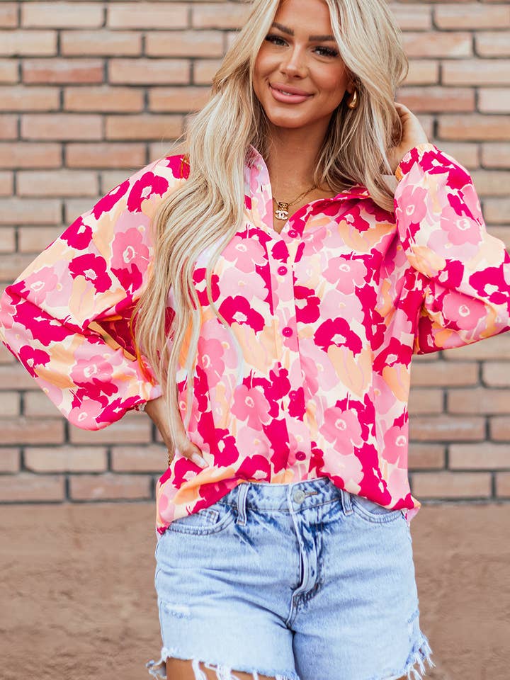 Tessa Floral Buttoned Shirt for wholesale by Threaded Pear