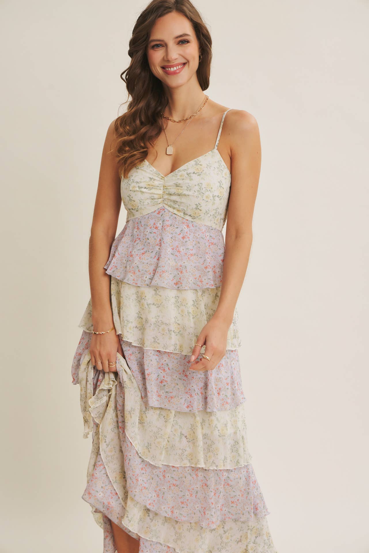 in february - Vente Robe – femme - DÉFINITION DE LA ROBE MAXI À VOLANTS FLORAUX FÉMINITÉ SANS SAISON22