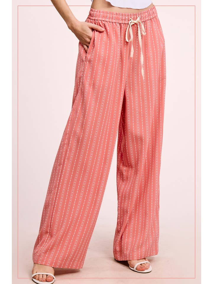 La Miel – Calças - Mulher por atacado – JDP4228-Calças de Design Padronizado de Corte Descontraído Com Bolsos28