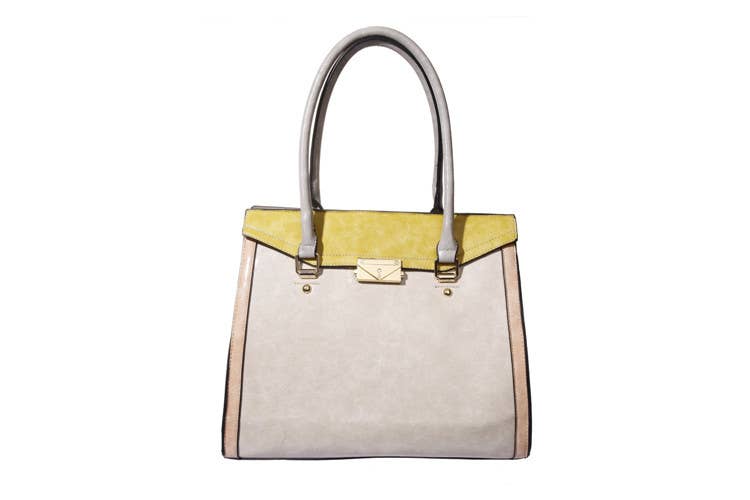 Nima Accessories Inc - Wholesale Satchel - Women's - Ladies Fashion Two Tone Satchel Tote Handbag0