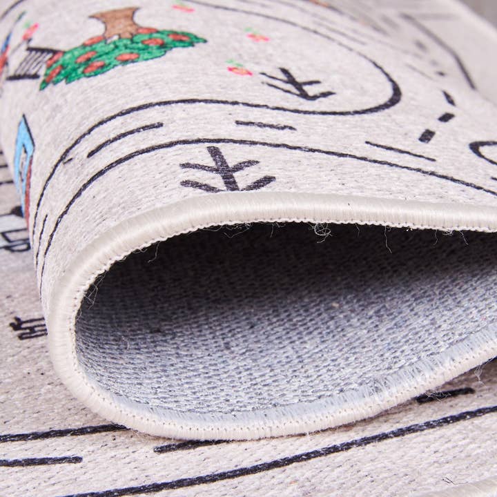 Happy Woody - Vendita all'ingrosso Tappeto - Bambini e neonati - Tappeto per bambini HappyTown con motivo strade - tappeto gioco per cameretta5