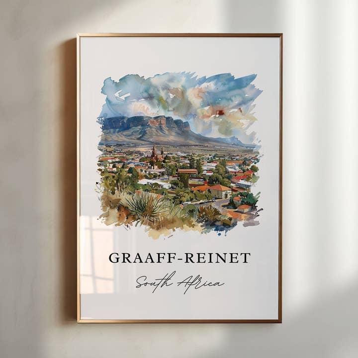 Art de Graaff-Reinet, Impression de Graaff-Reinet SA, Art de la province du Cap-Oriental, Cadeau de Graaff-Reinet SA, pour la vente par Premium Travel Art