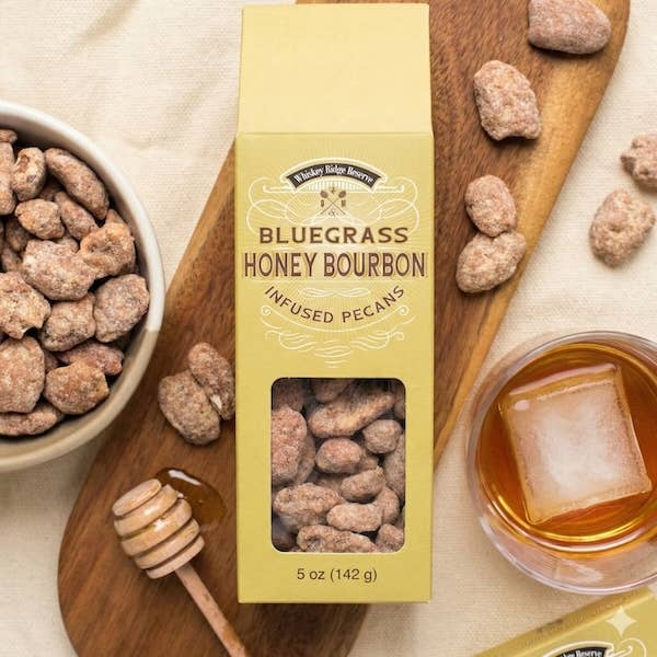 Damn, Man Snacks - Wholesale Nuts - Bluegrass Honey Bourbon Infused Pecans 5 oz.1