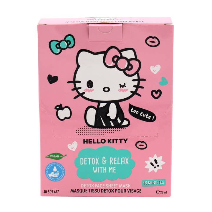 Takecare - Vendita all'ingrosso Mascherina non chirurgica monouso - 😍 Hello Kitty, maschera in tessuto, Face Glow, per bambini, bambini, bambini, cura del viso, 25 ml