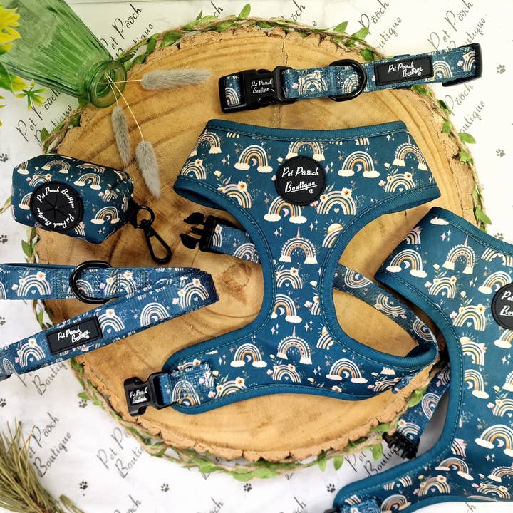 Pet Pooch Boutique - Wholesale Pet Leash - Dog - Rainbows In The Forest (Sea Green) Dog Lead