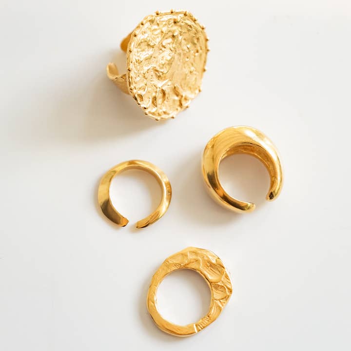 Las Lobas - Wholesale Cocktail/Statement Ring - Coin Ring4