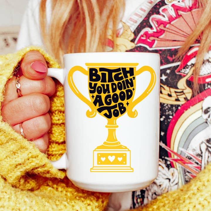 Ace the Pitmatian Co – wholesale Kaffekoppar – B* tch du gör ett bra jobb mugg1