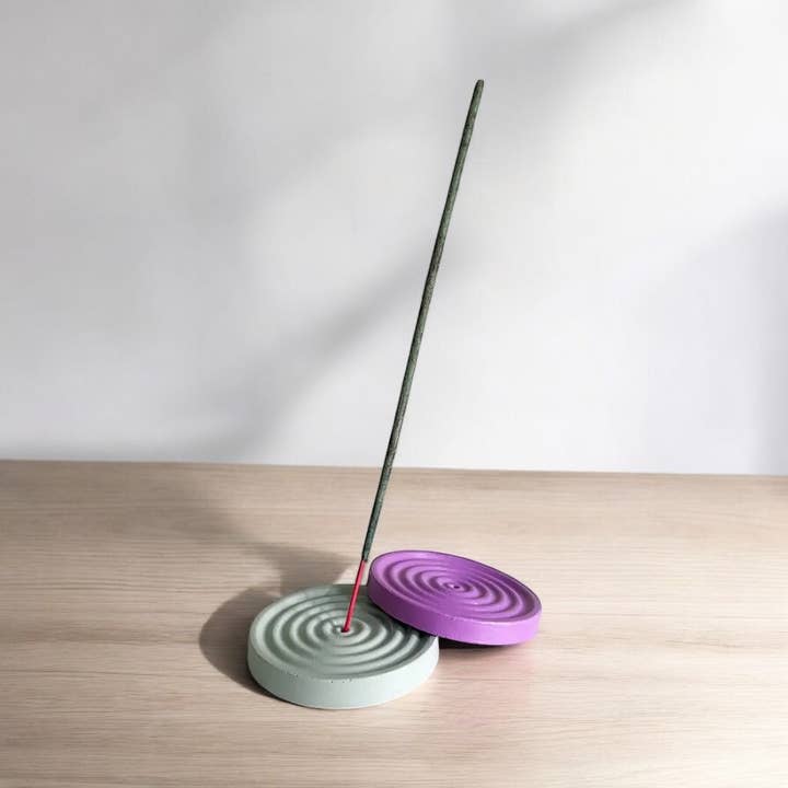 Fire and Moth Co - Wholesale Incense holder - Colorful Concrete Round Mini Incense Holder Gift Home Decor3