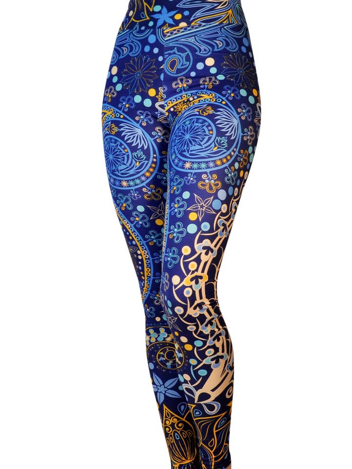 Deep Sea - Legging taille haute pour la vente par Comfy Yoga