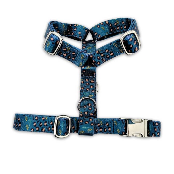 Arnés para perro con estampado de leopardo verde para venta al por mayor de Stylidog