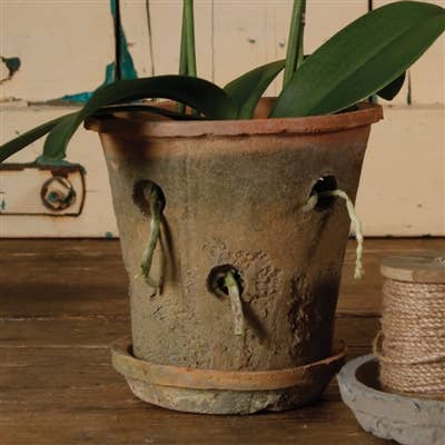 HomArt - Wholesale Plant Pot - Rustic Terra Cotta Orchid Pot - Antique Red3