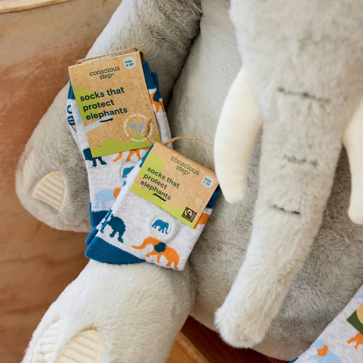Conscious Step - Wholesale Socks - Kids - Kids Socks that Protect Elephants6