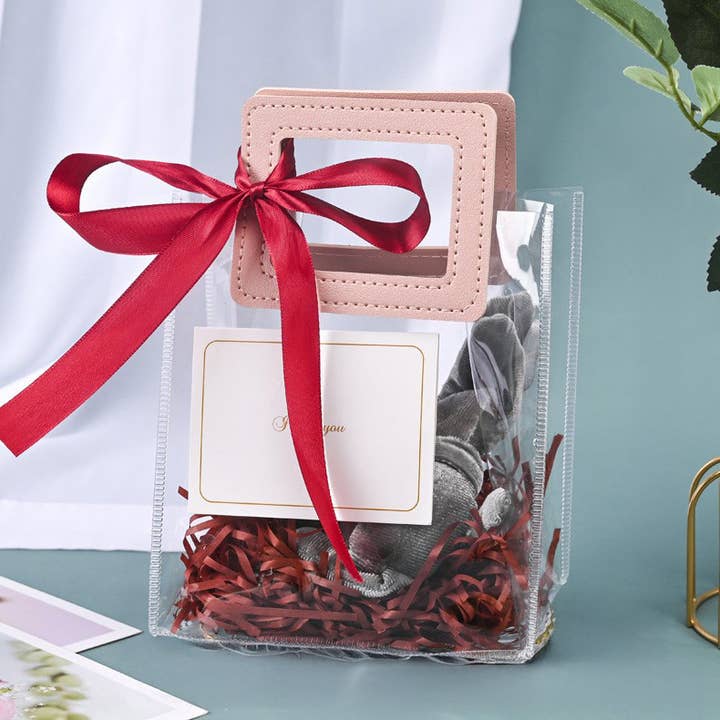 ByHome - Wholesale Gift Bag - 10pcs, 7 colors transparent PVC Gift Bag w/ square handles