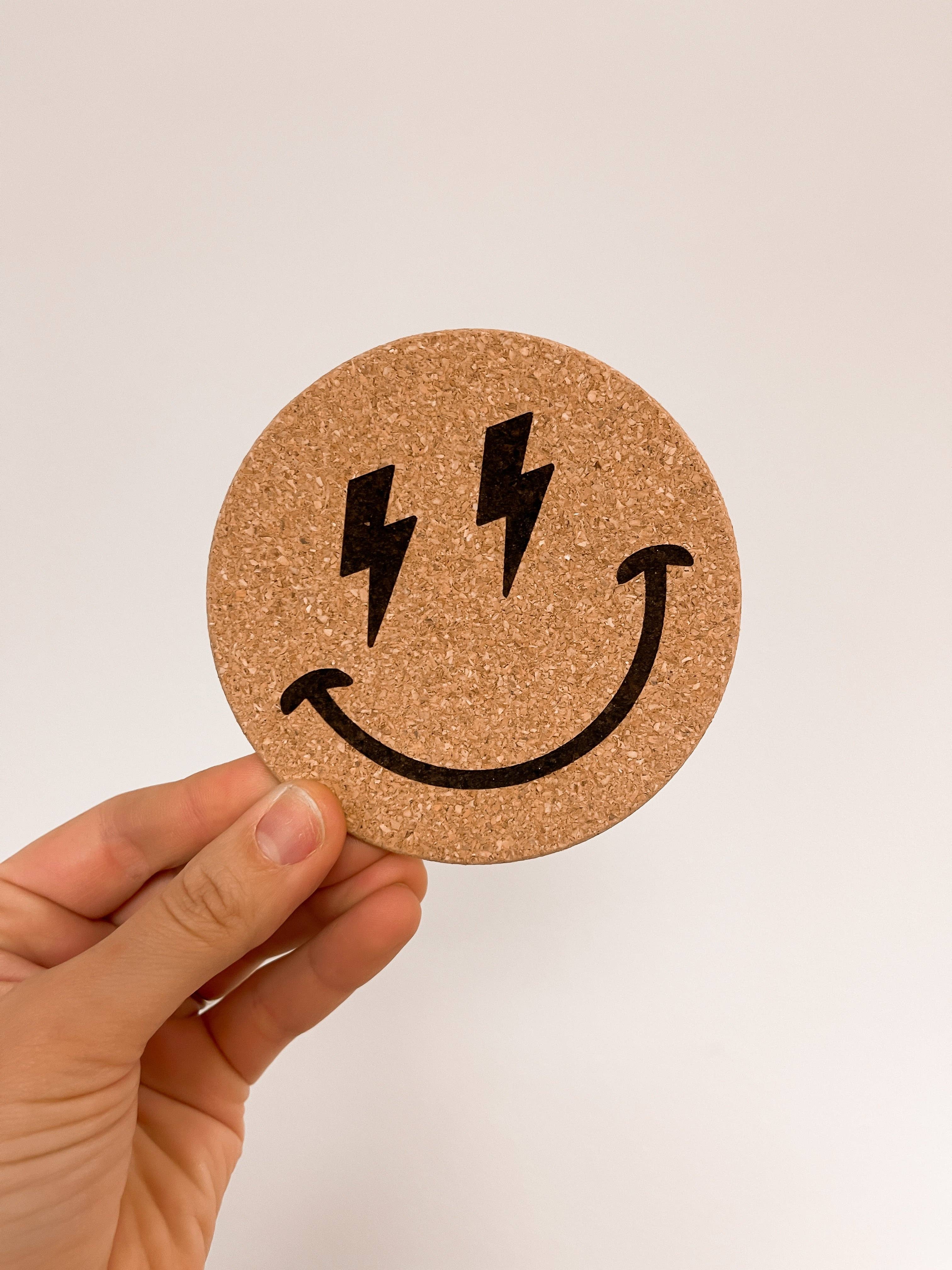 Johnson Livings LLC - Wholesale Coasters - Smiley Cork Coasters6
