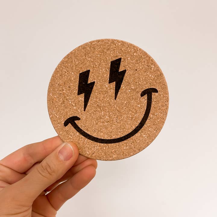 Johnson Livings LLC - Wholesale Coasters - Smiley Cork Coasters6