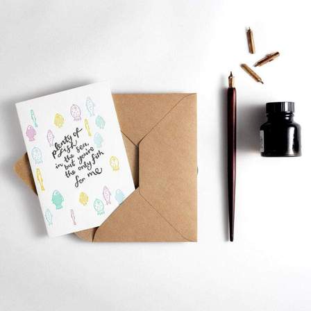 Plenty Of Fish In The Sea Buchdruck-Karte für den Großhandel von Hunter Paper Co.