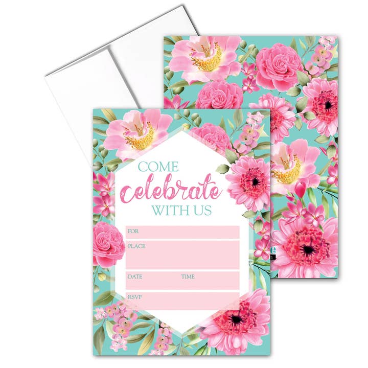 Celebration Time Double Sided Party Invitations for wholesale by Stonehouse Collection