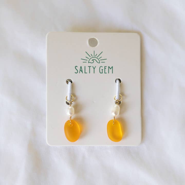 The Salty Gem - Wholesale Dangle Earrings - Sea Glass Charms