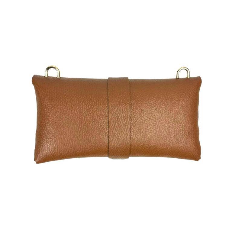 Chenson & Gorett - Vendita all'ingrosso Tracolla - Donna - Borsa da donna in pelle fiore con manico a catena rimovibile e chiusura con bottone3