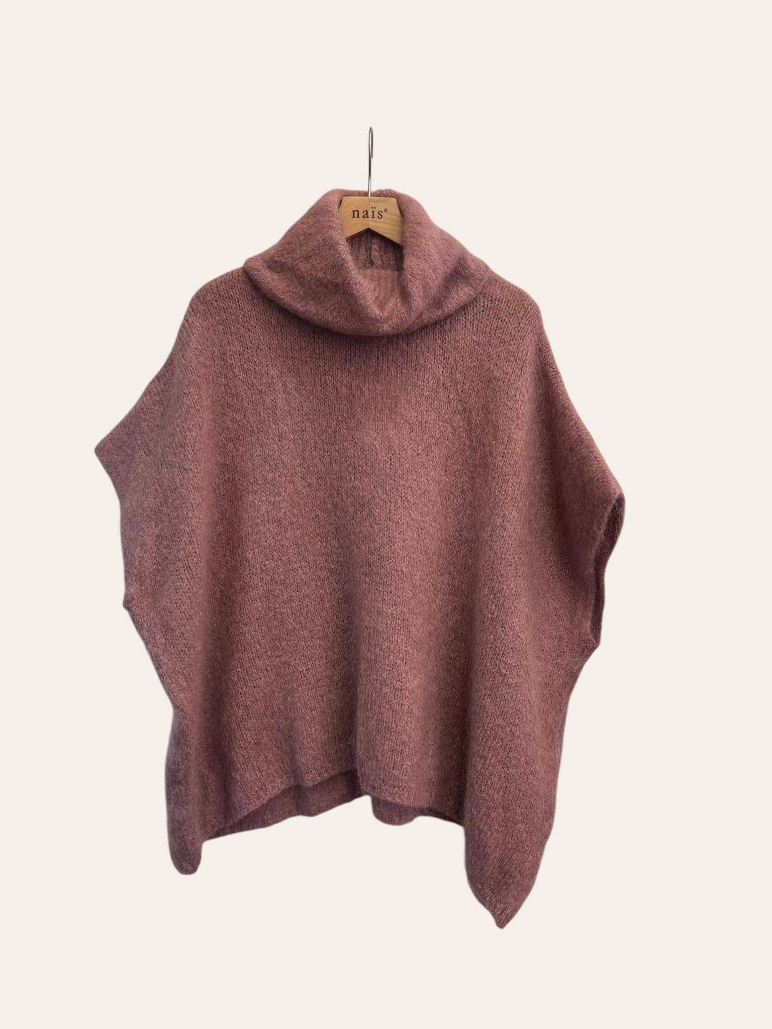 NAÏS PARIS – wholesale Poncho - Dam – Polotröja i ponchostil i mohair och ull10