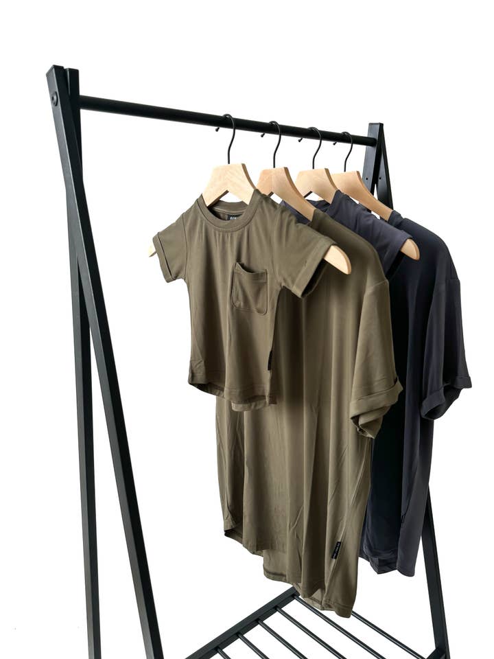 Remi + Rae Co. - Wholesale T-Shirt - Kids - BAMBOO POCKET TEE - PINE5