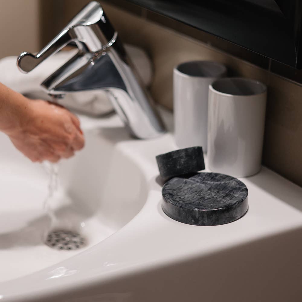 Croll & Denecke - Vente Porte-savons de bain - Porte-savon en marbre véritable foncé - design éco chic5