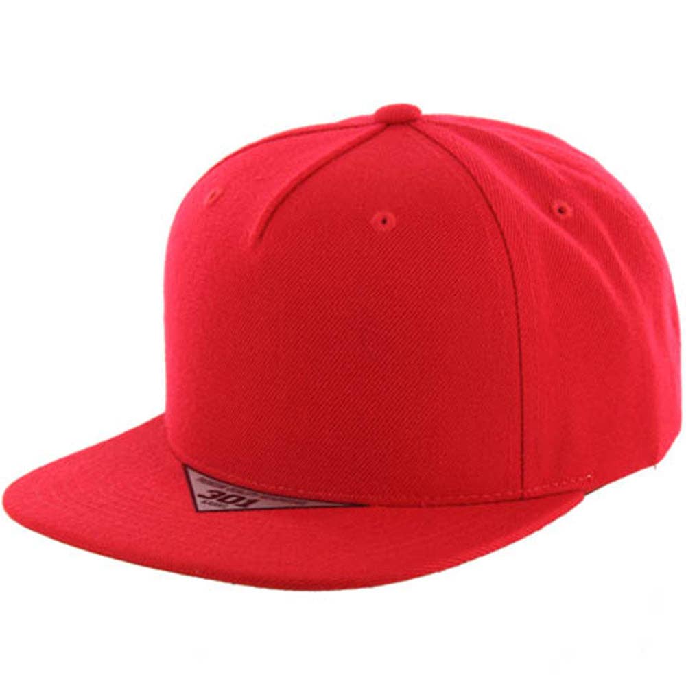 Zion Brand - Wholesale Flat Brim Cap - Unisex - BLANK 5 PANEL ACRYLIC FLAT BILL SNAPBACK CAP3