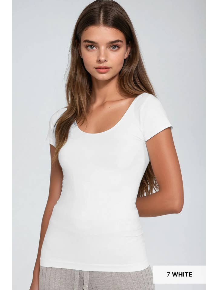 NIKIBIKI - Wholesale Knit Top - Women's - NS5135 - Cap Sleeve Scoop Neck Top7