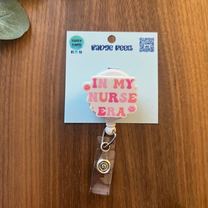 In My Nurse Era - Pink Badge Reel for wholesale by Katesy Things