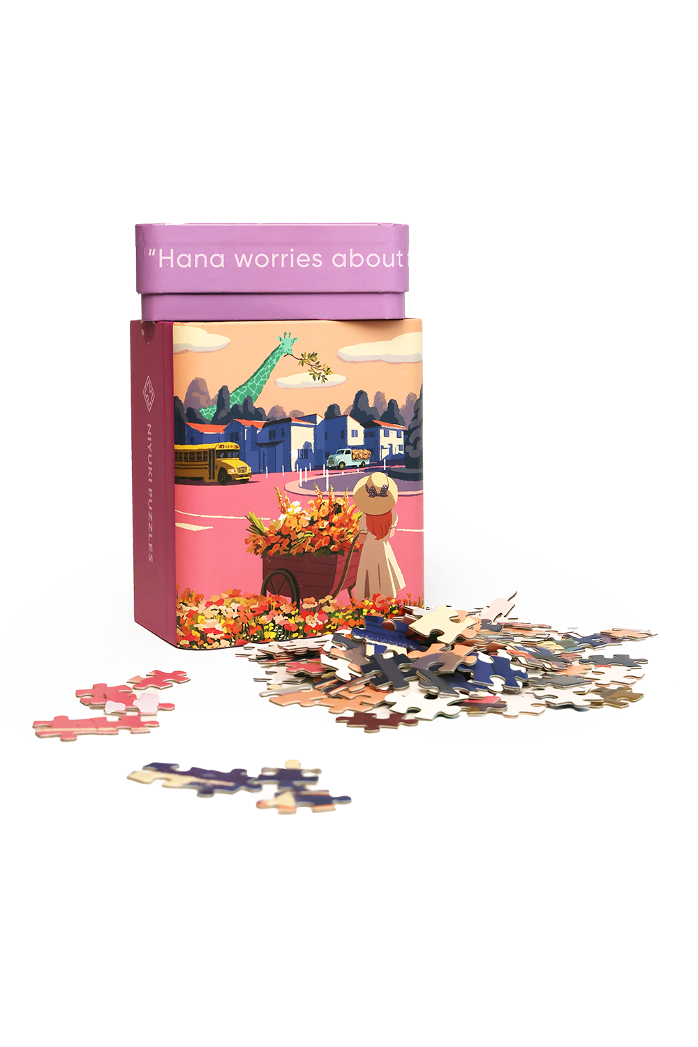 Chive Canada - Vente Puzzle – adulte - Puzzles en carton de 500 pièces Niyuki, Girafe bleue1