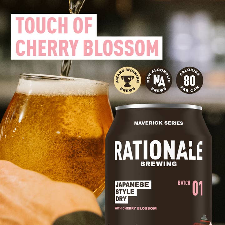 RationAle Brewing - Wholesale Non-Alcoholic Beer - Japanese Style Dry with Cherry Blossom - Non Alcoholic Brews1