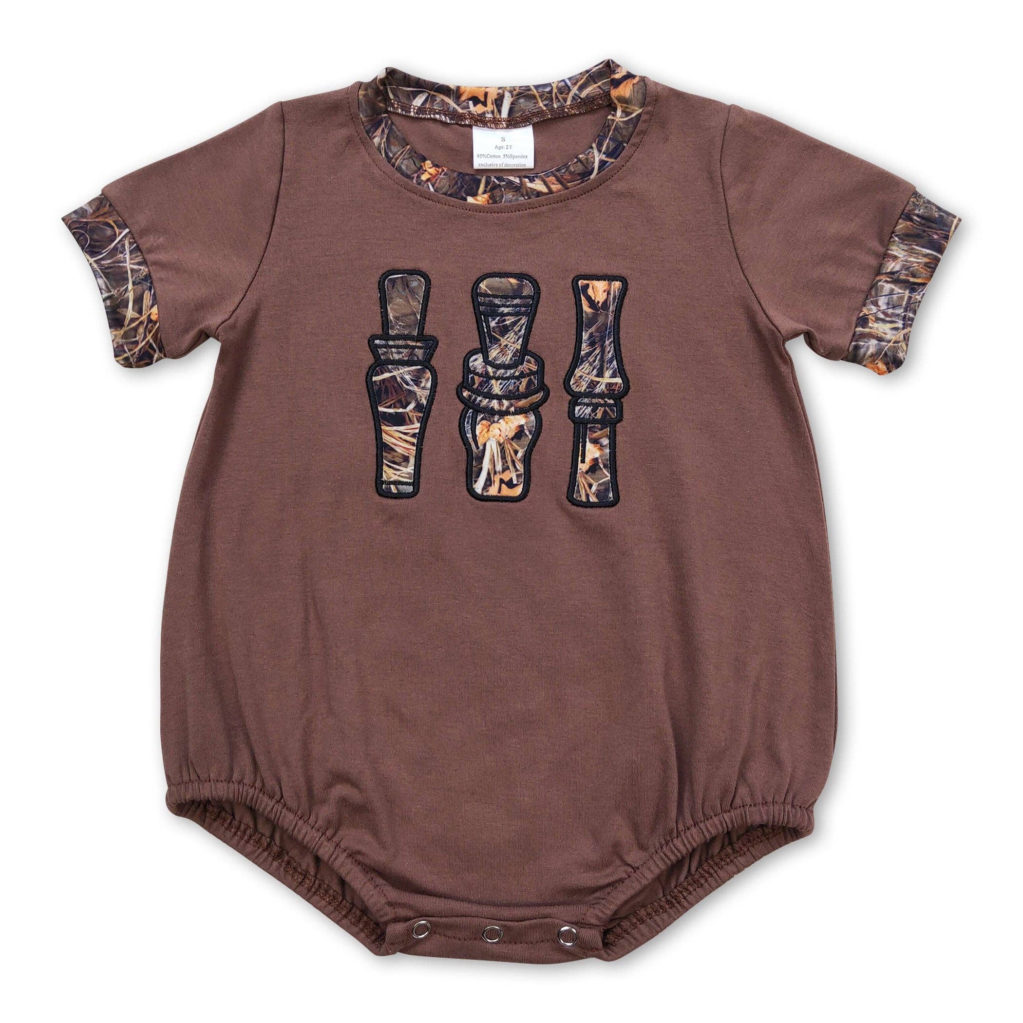 Yawoo Garments - Wholesale Bodysuit (Non-Footed) - Baby - Short sleeves camo duck call baby boy romper0