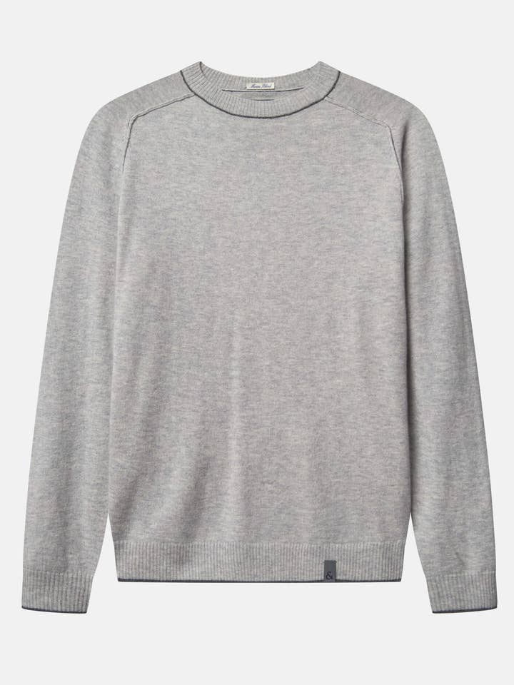 Maglione in maglia Merino Blend - Argento per la vendita all'ingrosso da parte di COLOURS & SONS