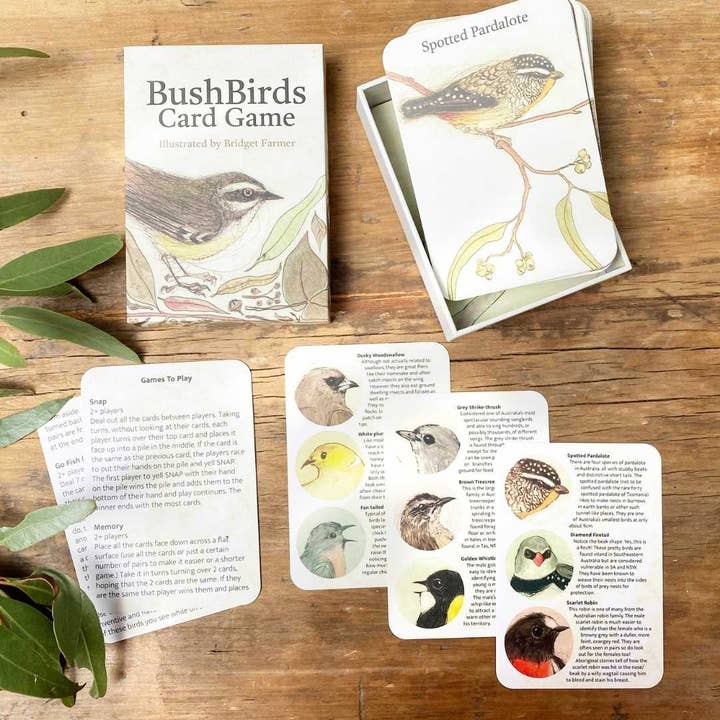Bridget Farmer Printmaker - Wholesale Card game - The Bush Birds - Card Game4
