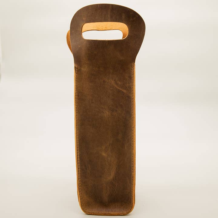 Lindy Leather - Wholesale Wine Tote - Leather Wine Tote0