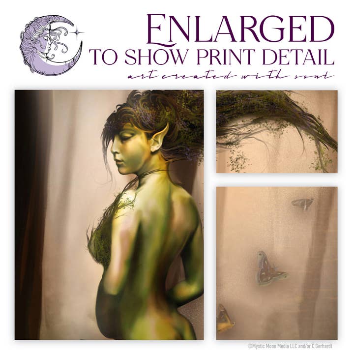 Mystic Moon Media LLC – wholesale Art print – "Ent Maiden" Woodland Fantasy Art Print1