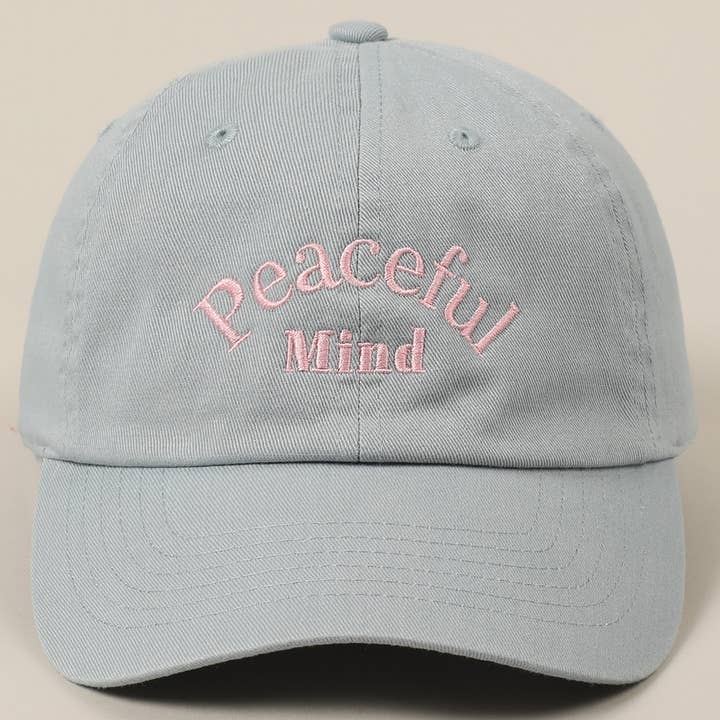 Fashion City – Engroshandel Baseballkasket - Unisex – Broderet baseballkasket med teksten "Peaceful Mind"27